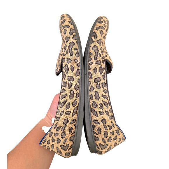 Rothy's Limited Edition Tan Cheetah Print Loafers Comfy Walking Work Slip On-8 - Picture 7 of 7